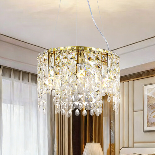 gold Copper Color crystal chandelier