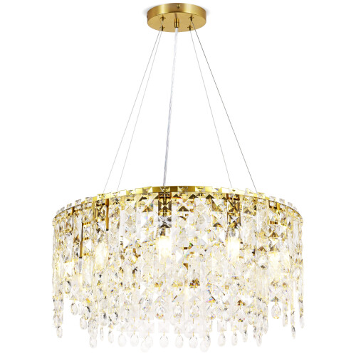 gold Copper Color crystal chandelier (9)