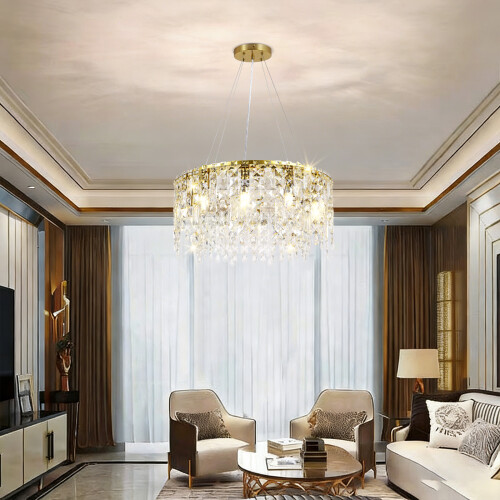 living room gold chandelier